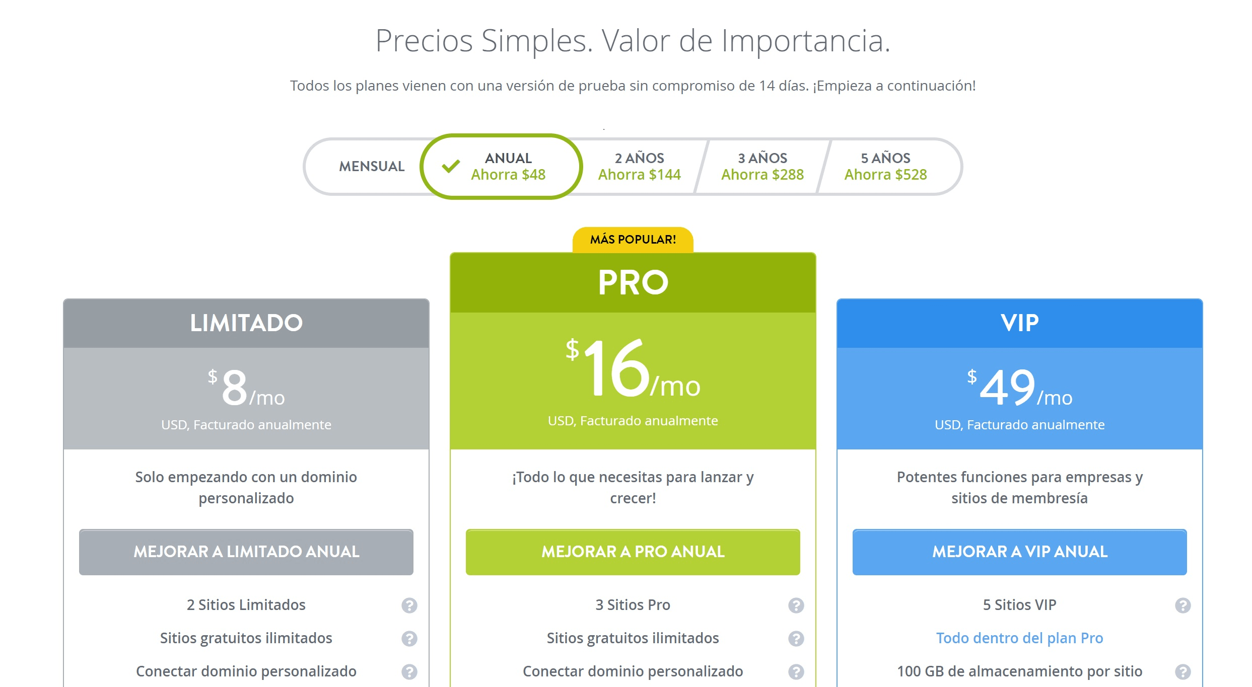 null publicar un sitio web